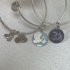 Alex and Ani 3 Three Silver charm bracelets